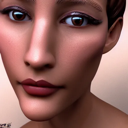 Image similar to beautiful female made of cookie, close up, extremely detailed, 8k, trending on Artstation