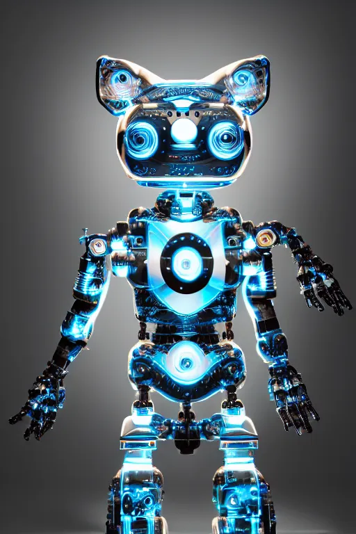 Image similar to detailed photo of the half - cybernetic robocat, symmetry, awesome exposition, very detailed, highly accurate, intricate, professional lighting diffracted lightrays, 8 k, sense of awe, science magazine cover