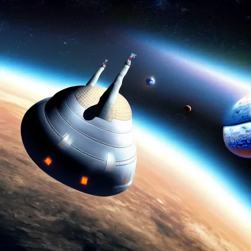 Image similar to of spaceship very large colony strange people in space, very large structure