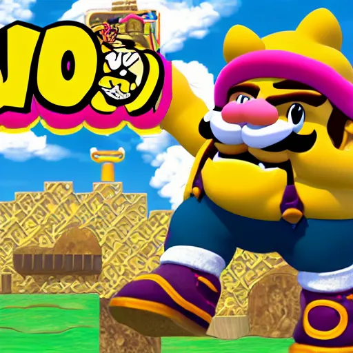 Image similar to wario on an adventure,, 8 k