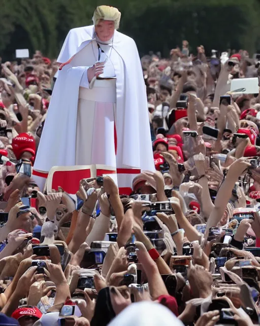 Image similar to donald trump was elected yesterday as the new pope of the catholic church dslr photo