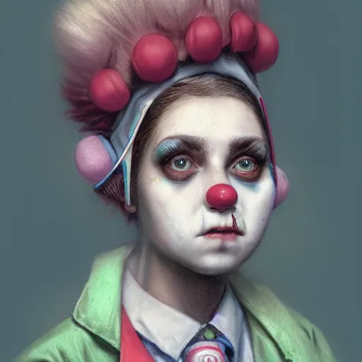 Image similar to clowncore pastel punk young hospital nurse wearing stylish uniform. detailed, portrait, 8 k, artwork by jean - baptiste monge