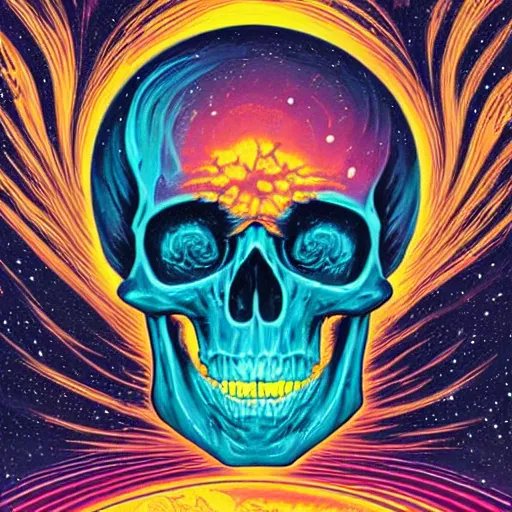 Image similar to ngc 3132 melting mysterious skull landscape by Casey Weldon, dan mumford 8k ultra high definition, upscaled, perfect composition , golden ratio, edge of the world, image credit nasa nat geo