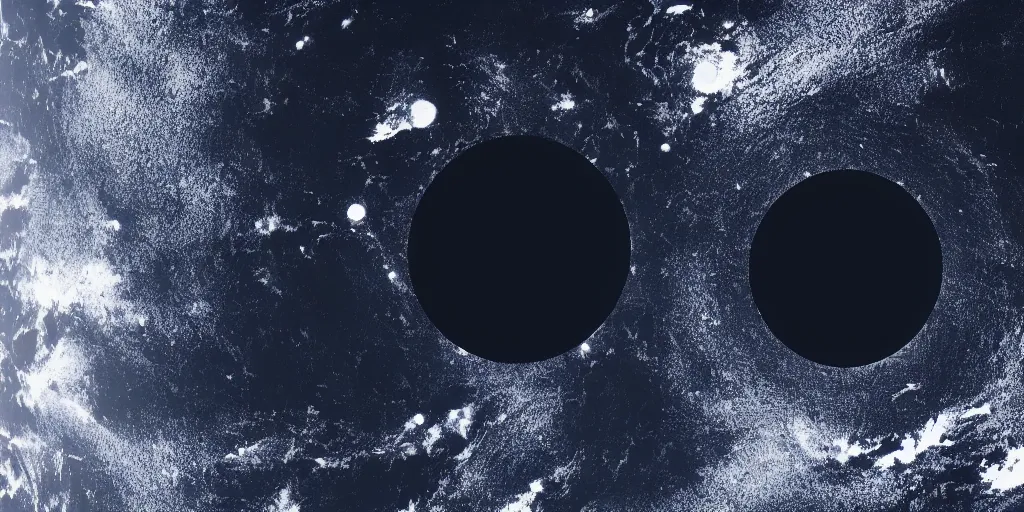 Image similar to a view of low earth orbit, the black void of outer space is visible, photograph, space, cinematic, 4 k, detailed, satellite imagery, beautiful view