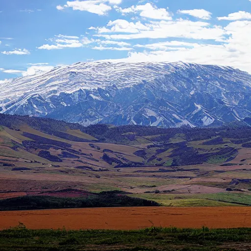 Image similar to typical landscape of the Chechen republic