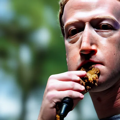 Image similar to mark zuckerberg eating a tree, highly detailed, extremely high quality, hd, 4 k, 8 k, canon 3 0 0 mm, professional photographer, 4 0 mp, lifelike, top - rated, award winning, realistic, detailed lighting, detailed shadows, sharp, no blur, edited, corrected, trending