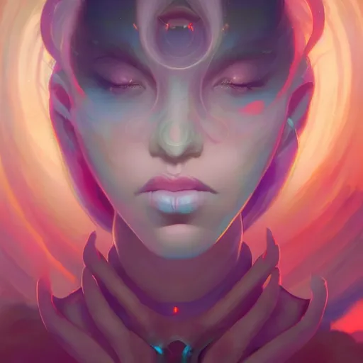 Prompt: nubile emanation by pete mohrbacher and greg rutkowski, digital art, unreal engine 5, wlop, trending on artstation, deviantart, pinterest, symmetrical portrait, rule of thirds, 4 k uhd image