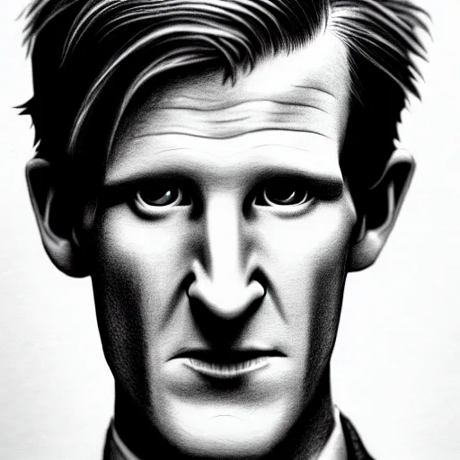 Image similar to beautiful lifelike award winning pencil illustration of the 1 1 th doctor matt smith cinematic atmospheric, highly detailed, beautiful and realistic face