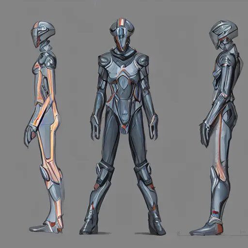 Image similar to concept art, stylized proportions, long thin legs, large shoulders, concept design, sketch, male, science fiction suit, helmet, in the style of darren bartley, trending on artstation