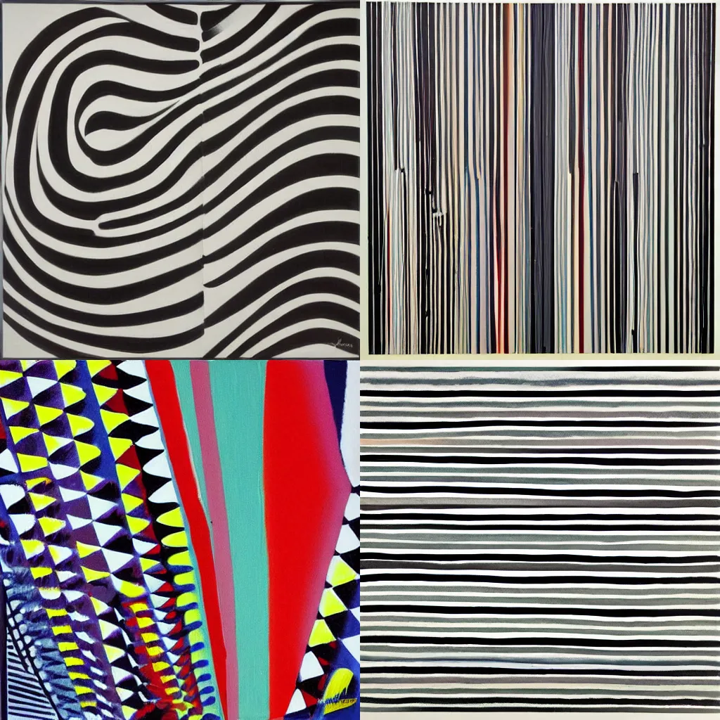 Prompt: abstract painting, by bridget riley