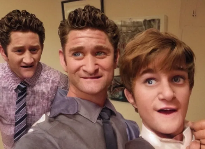 Prompt: will schuester from glee watches you whilst you sleep, creepy photo