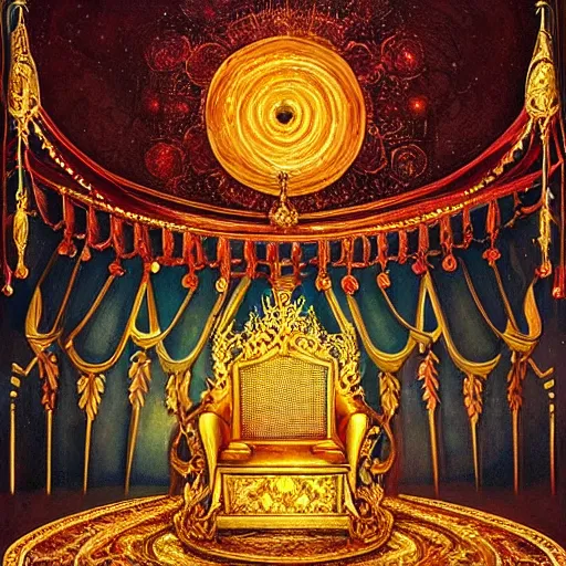 The most epic beautiful detailed golden throne to give