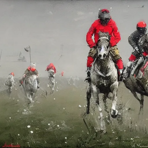 Image similar to jakub rozalski