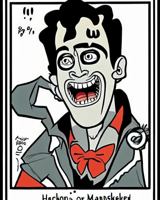 Prompt: frankenstein's monster as an elvis impersonator. funny cartoon, comic illustration, humor, humorous, comedic, professional, award - winning