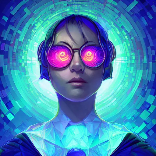 Image similar to skill magic geek inside matrix deepdream radiating a glowing aura stuff loot legends stylized digital illustration video game icon artstation lois van baarle, ilya kuvshinov, rossdraws,