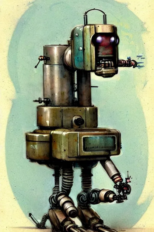 Image similar to ( ( ( ( ( 1 9 5 0 s retro science fiction robot laboratory. muted colors. ) ) ) ) ) by jean - baptiste monge!!!!!!!!!!!!!!!!!!!!!!!!!!!!!!