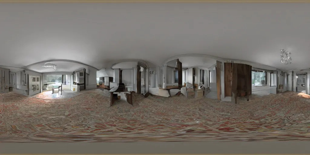 Image similar to equirectangular room