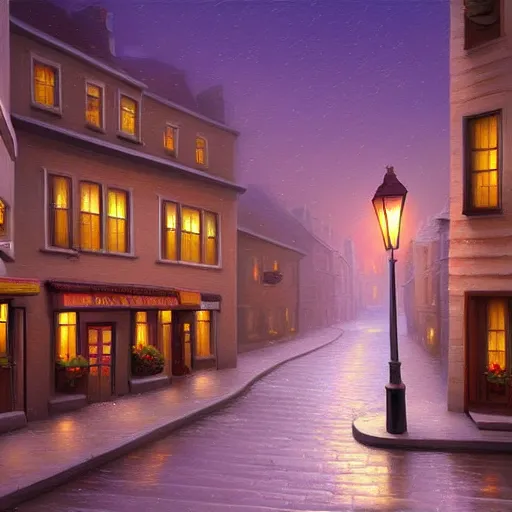 Prompt: street inspired by Evgeny Lushpin