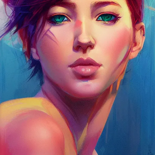 Prompt: half - flame woman with cute - fine - face, pretty face, multicolored hair, realistic shaded perfect face, fine details, fine details, by realistic shaded lighting poster by ilya kuvshinov katsuhiro otomo, magali villeneuve, artgerm, jeremy lipkin and michael garmash and rob rey