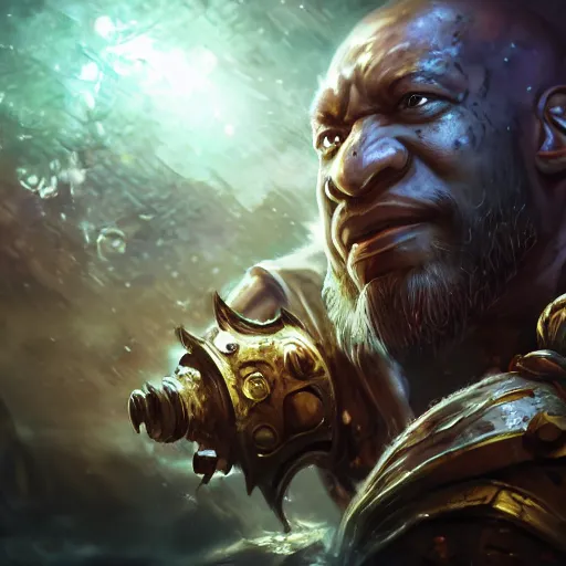 Image similar to bill cosby mixing potions, alchemist, league of legends amazing splashscreen artwork, gears of war, splash art, natural light, elegant, photorealistic facial features, intricate, fantasy, detailed face, atmospheric lighting, anamorphic lens flare, cinematic lighting, league of legends splash art, hd wallpaper, ultra high details by greg rutkowski