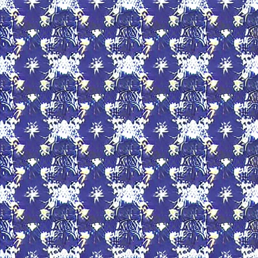 Image similar to a mystical pattern out of stars, the moon and the sun, border pattern, pattern, dark blue and white