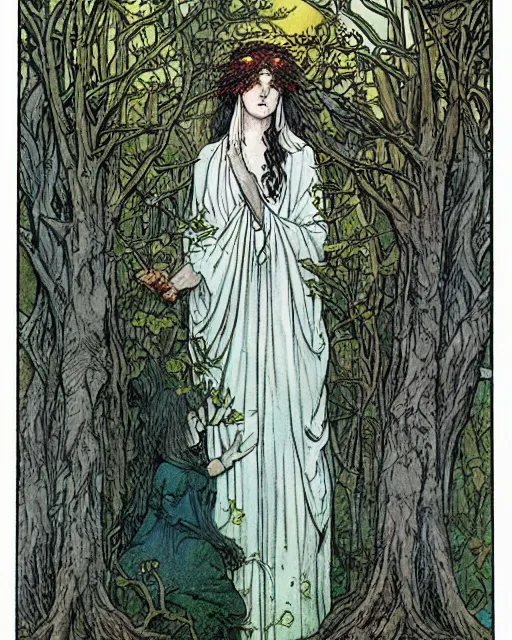 Prompt: the oracle of trees tarot card by rebecca guay, masterpiece