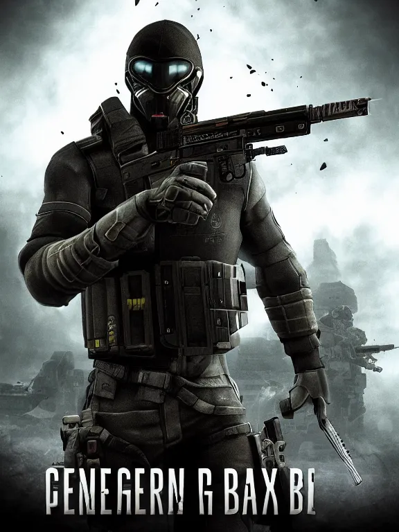 Image similar to generic grimdark first person shooter video game box art