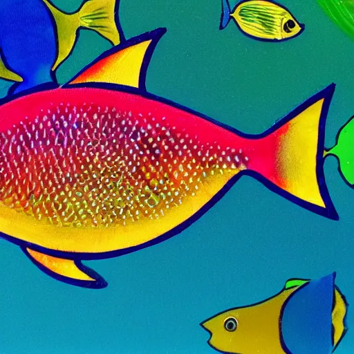 Image similar to a rainbow fish