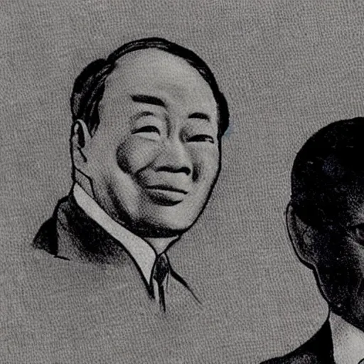 Prompt: A 1930s cartoon of Lee Kuan Yew