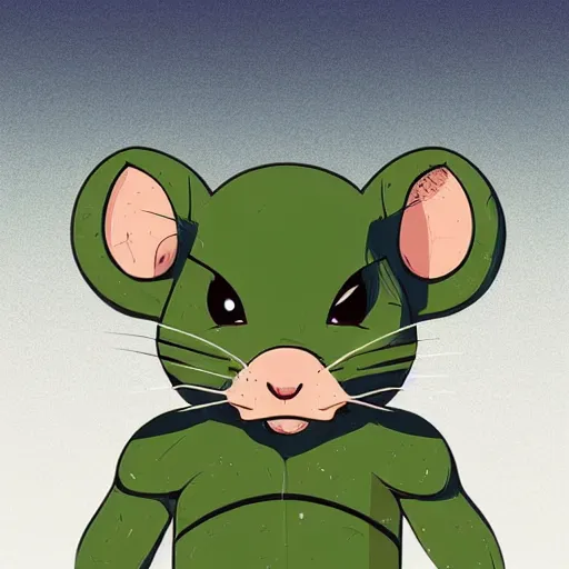 Image similar to portrait of a splinter hamato yoshi rat, clean cel shaded vector art. shutterstock. behance hd by lois van baarle, artgerm, helen huang, by makoto shinkai and ilya kuvshinov, rossdraws, illustration,