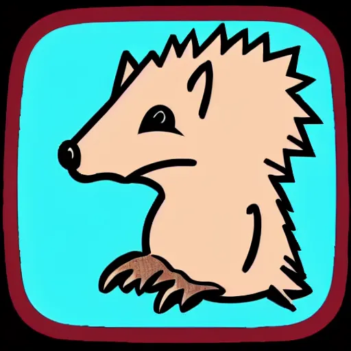 Image similar to amongus game twitch emote sus hedgehog