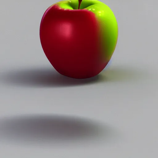 Prompt: A cinema4D render of an apple.