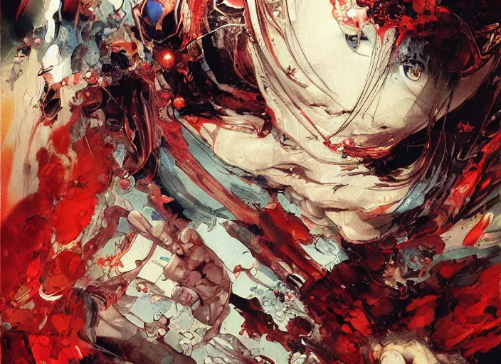 Prompt: art by yoshitaka amano, katsuhiro otomo, and erik jones, inspired by akira anime, smooth texture, intricate oil painting, high detail illustration, sharp high detail, manga and anime 1 9 9 9