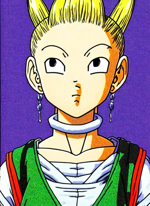 Prompt: a portrait of a pretty young lady by akira toriyama