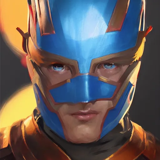 Image similar to greg manchess portrait painting of partially armored yondu udonta as overwatch character, medium shot, asymmetrical, profile picture, organic painting, sunny day, matte painting, bold shapes, hard edges, street art, trending on artstation, by huang guangjian and gil elvgren and sachin teng