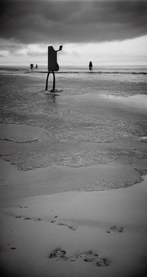 Image similar to omaha beach d day spongebob squarepants black and white photograph