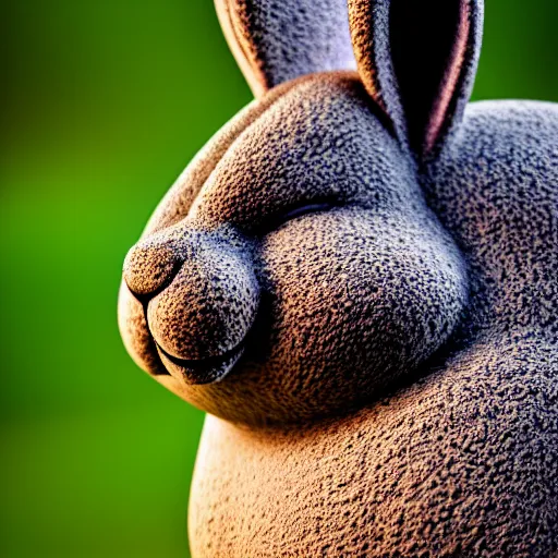 Image similar to photograph portrait of Big Chungus, intricate detail, sigma 85mm f/1.4, 4k, depth of field, high resolution, 4k, 8k, hd, full color