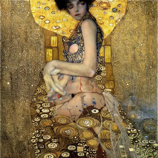 Prompt: the end of everything, intricate detail, klimt, royo, whealan,