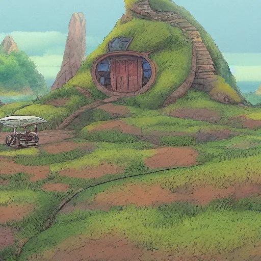 Image similar to landscape of the eternal rest, in the style of studio ghibli, award - winning, 4 k