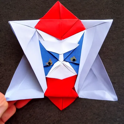 Prompt: Origami Donald Trump