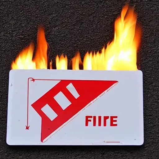 Image similar to simple yet detailed fire warning label