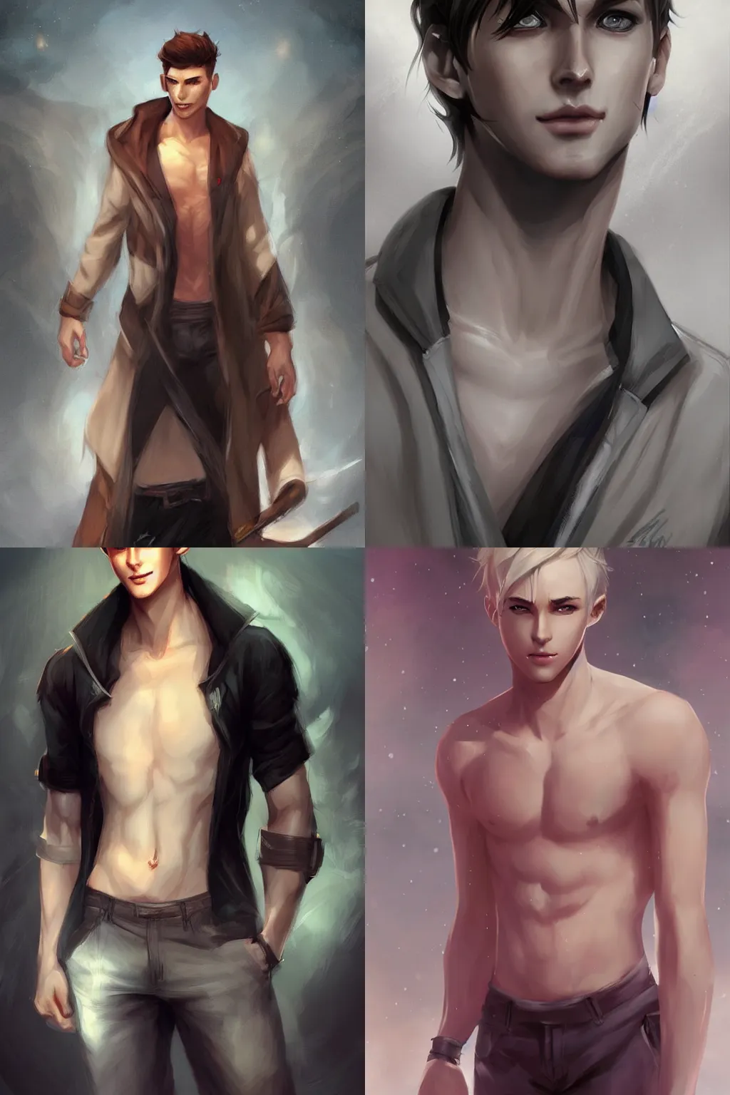 Prompt: male character art by charlie bowater