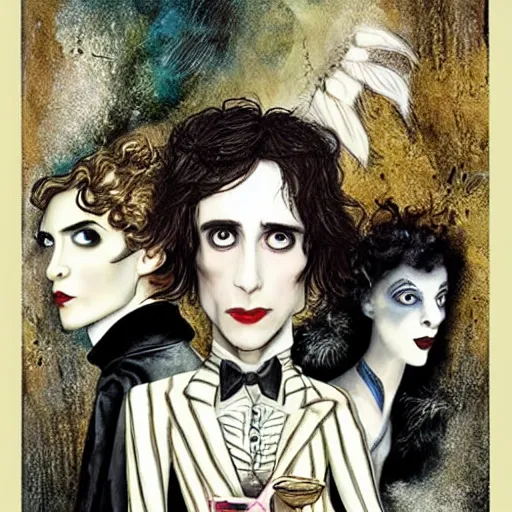 Prompt: dorian gray by tim burton