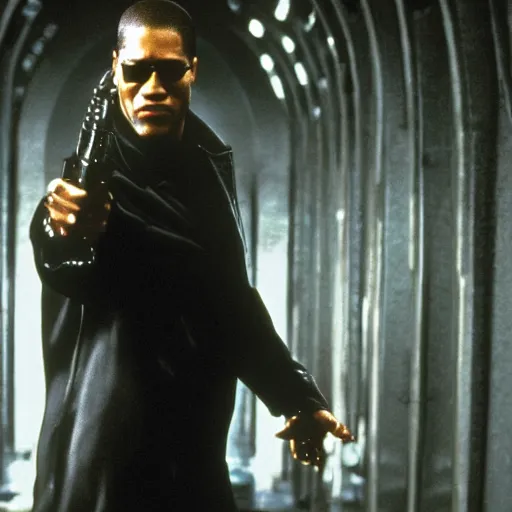 Image similar to Lawrence fishburne as neo in the matrix