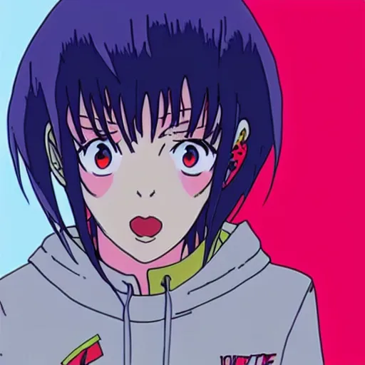 Image similar to Billie Eilish in neon genesis evangelion, anime