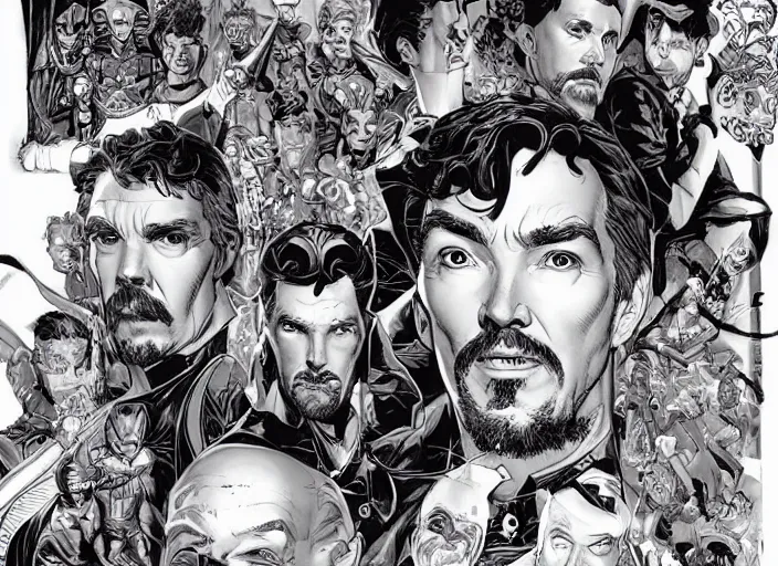 Image similar to a highly detailed superhero portrait of stephen strange, james gurney, james jean