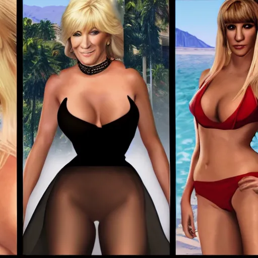 Image similar to three's company suzanne somers, gta 5 cover art