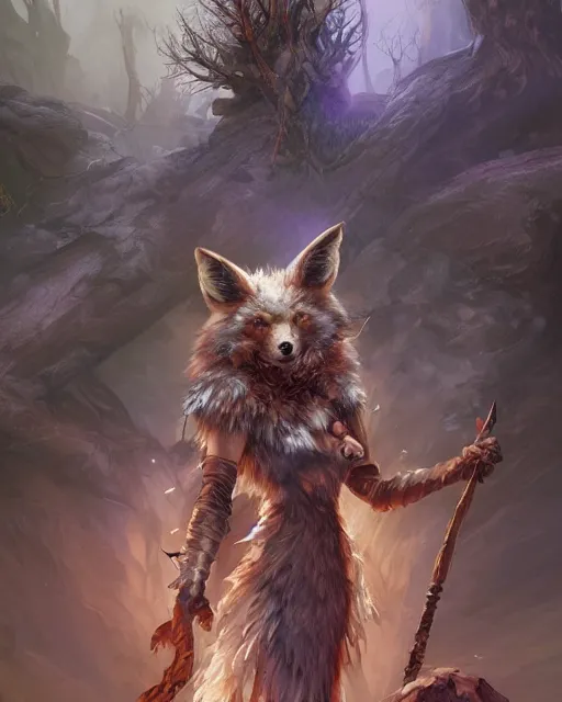 Prompt: Fox Shapeshifter Druid Mage, D&D, artstation, fantasy, magic the gathering artwork, cinematic lighting, centered, symmetrical, highly detailed, digital painting, , concept art, smooth, sharp focus, illustration, volumetric lighting, epic Composition, 8k, art by Akihiko Yoshida and Greg Rutkowski and Craig Mullins, oil painting, cgsociety