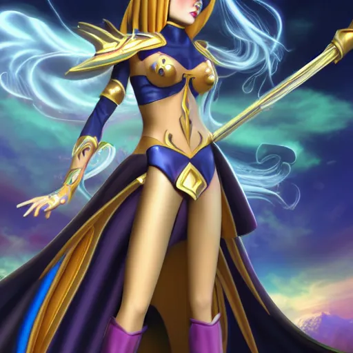 Image similar to beautiful dark magician girl, full body, mystical, ultra details, 8 k,