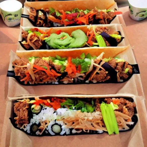 Prompt: taco sushi